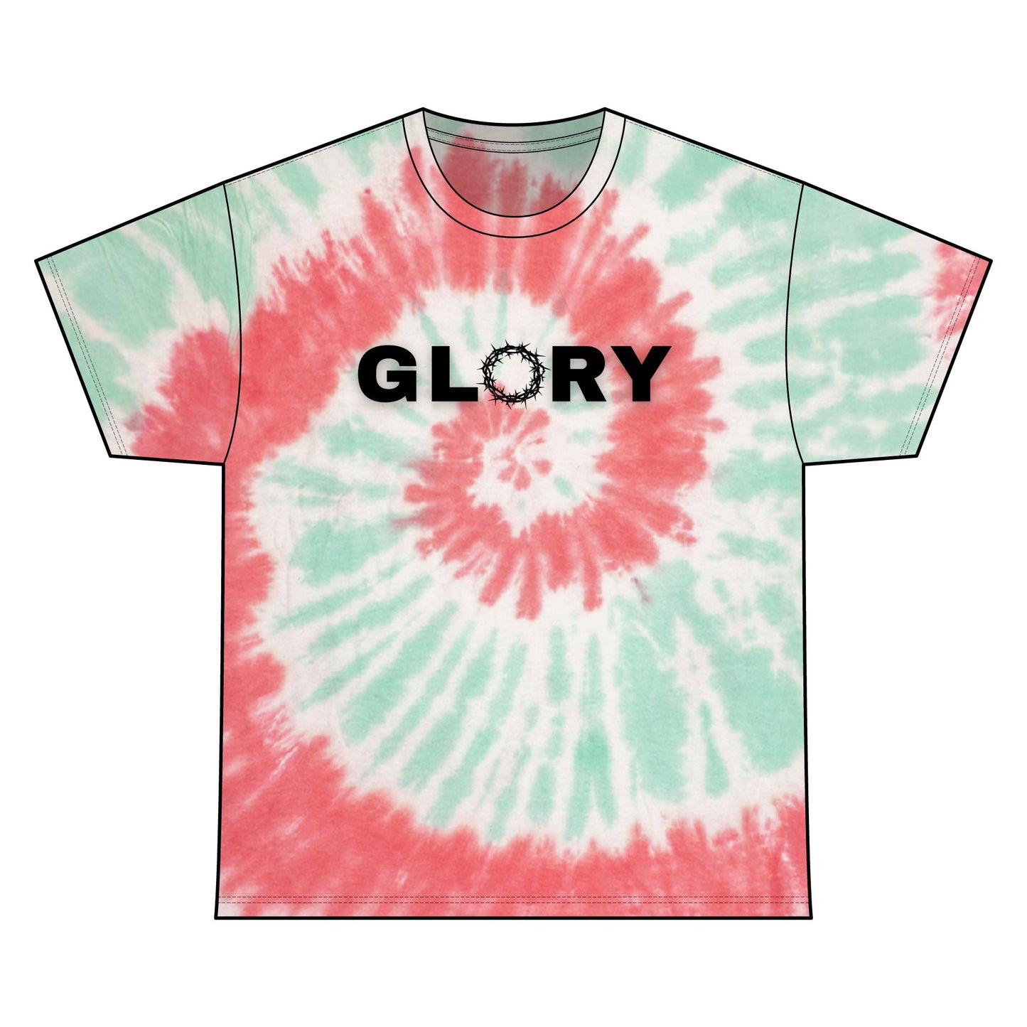 GLORY; Unisex Tie Die Tee; Faith Based Wear; Christian Apparel