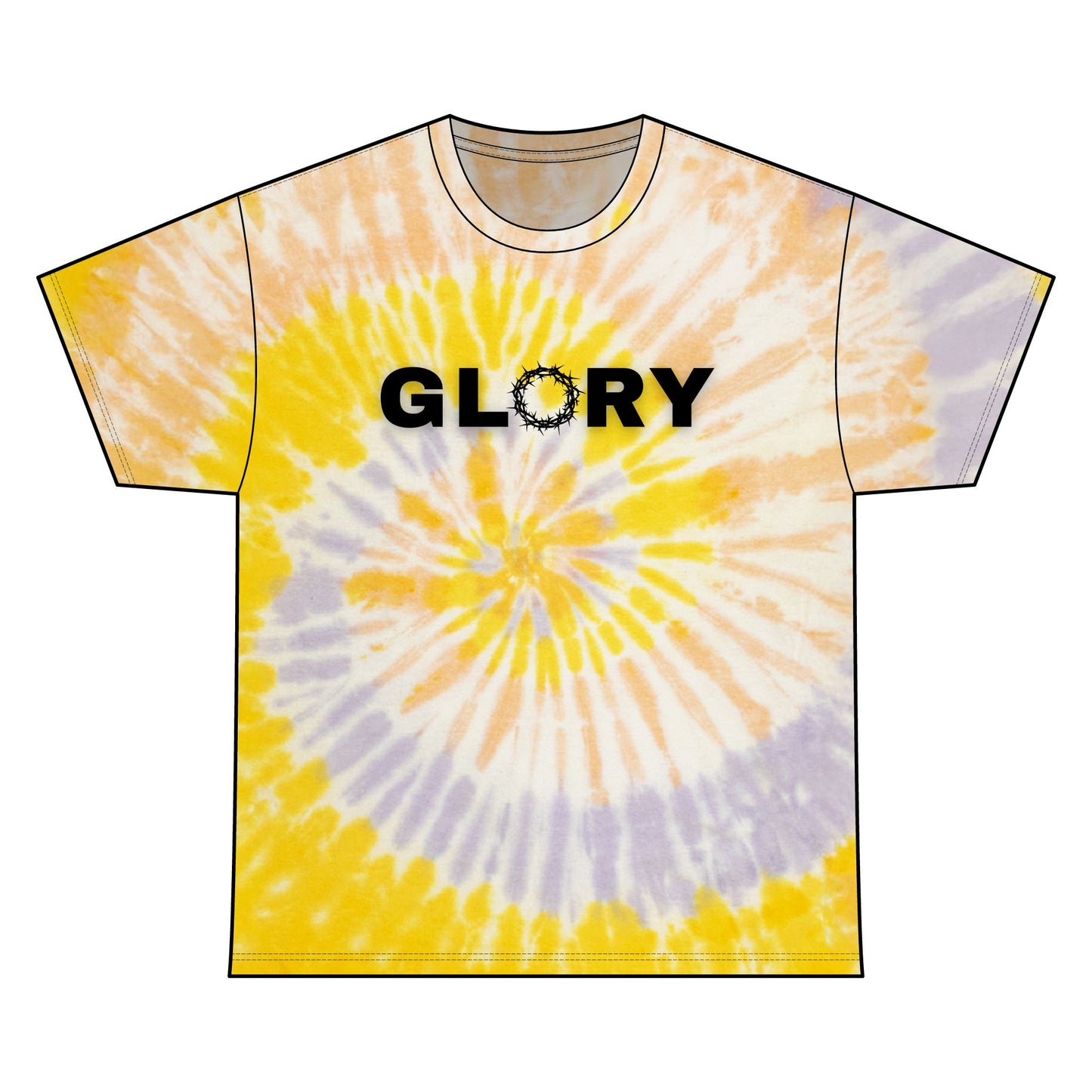 GLORY; Unisex Tie Die Tee; Faith Based Wear; Christian Apparel