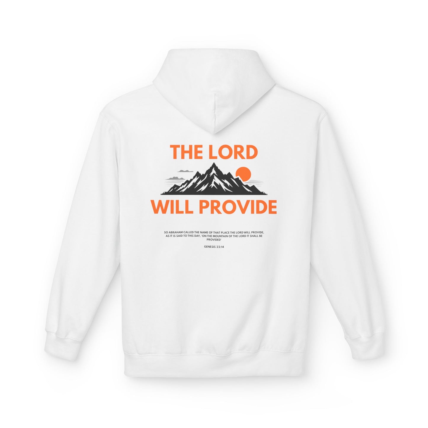 THE LORD WILL PROVIDE, Genesis 22:14, Unisex Midweight Softstyle Fleece Hoodie: Inspirational Christian Apparel