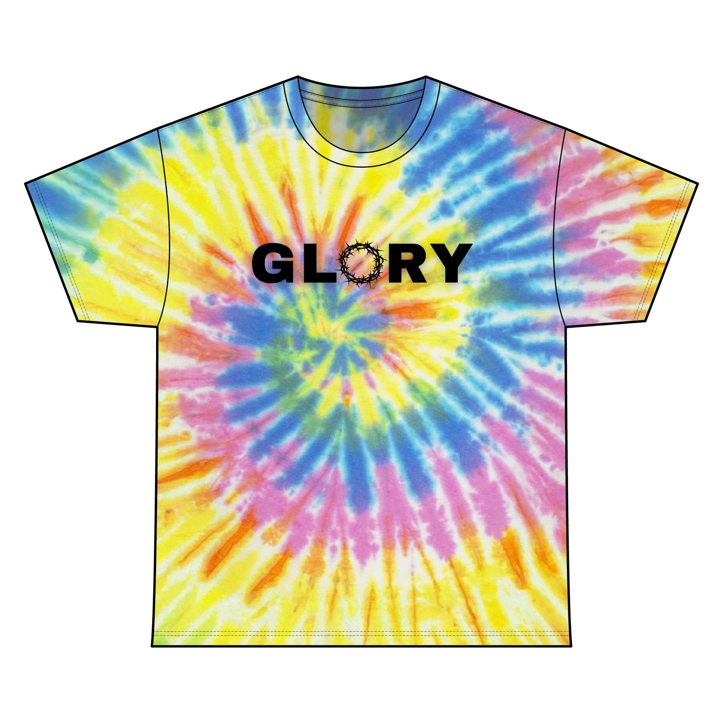 GLORY; Unisex Tie Die Tee; Faith Based Wear; Christian Apparel
