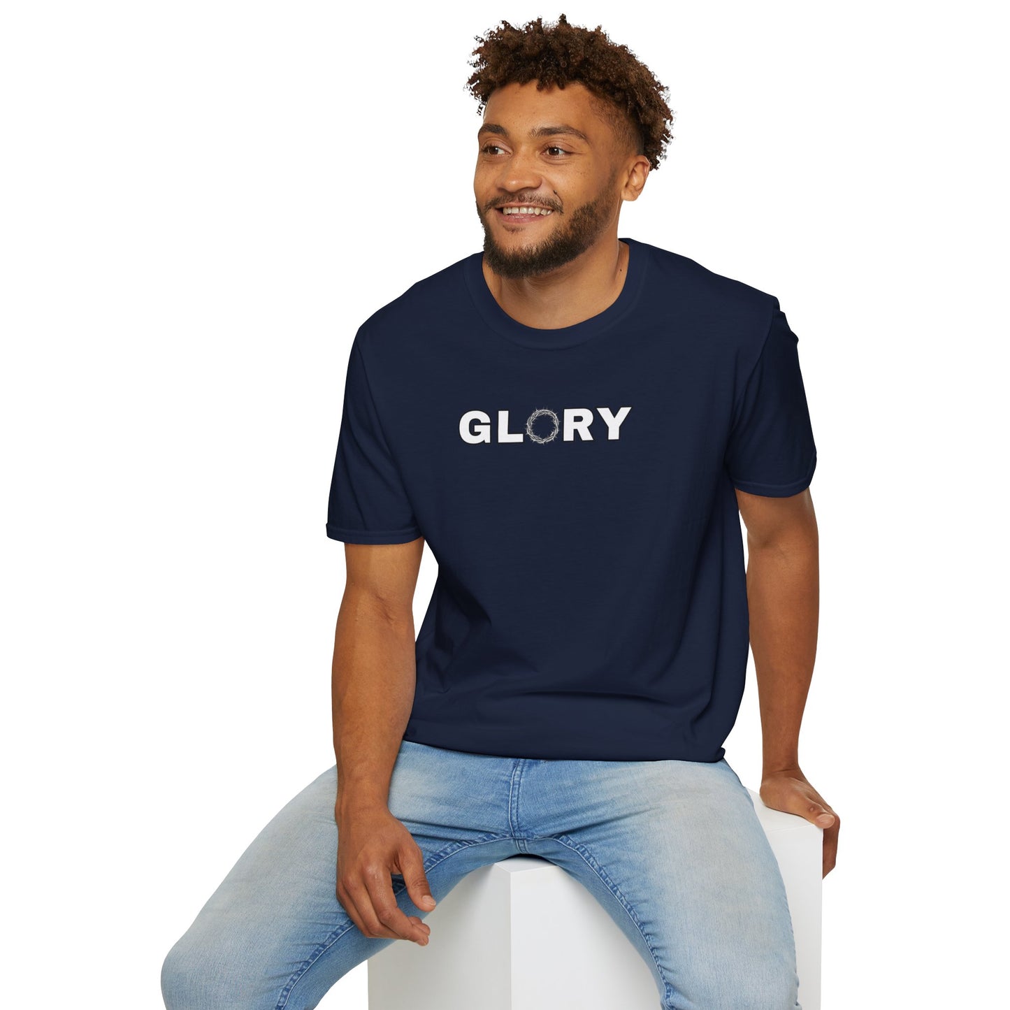 GLORY; Unisex Softstyle T-Shirt | Motivational Tee for Everyday Wear, Casual Fashion, Workout Apparel