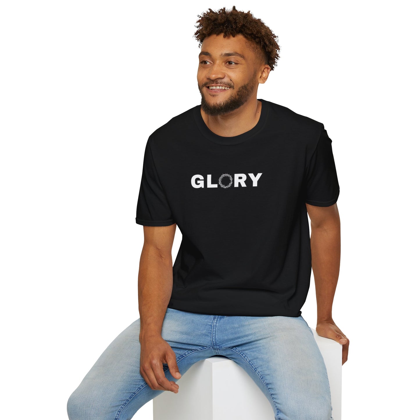 GLORY; Unisex Softstyle T-Shirt | Motivational Tee for Everyday Wear, Casual Fashion, Workout Apparel