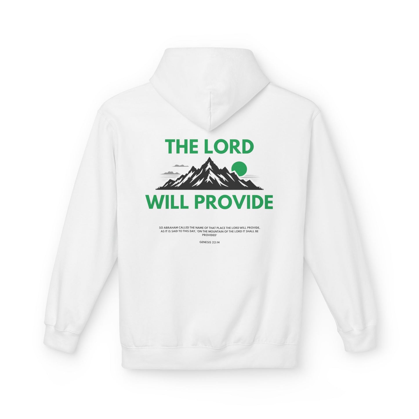THE LORD WILL PROVIDE, Genesis 22:14, Unisex Midweight Softstyle Fleece Hoodie: Inspirational Christian Apparel (G)