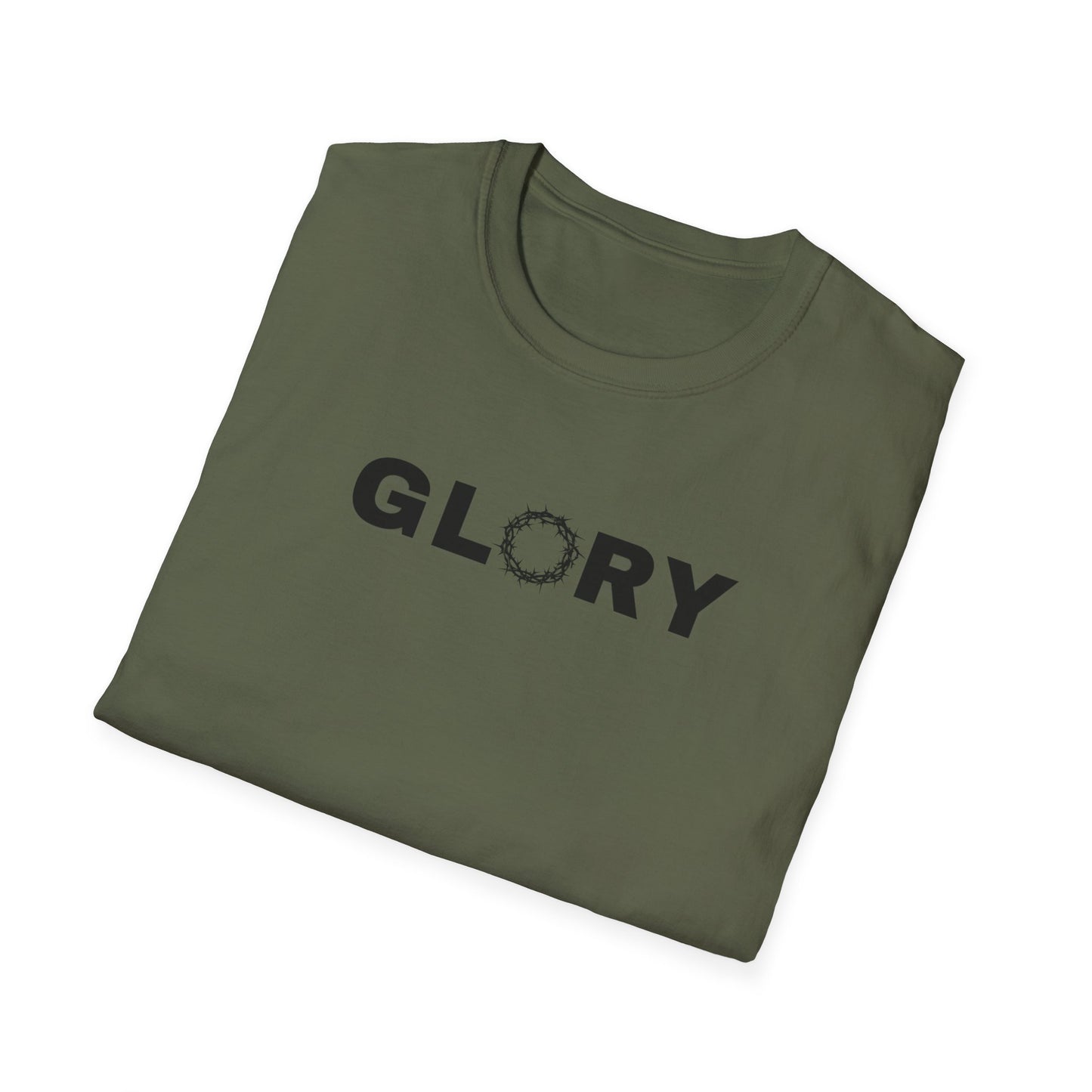 GLORY; Unisex Softstyle T-Shirt | Motivational Tee for Everyday Wear, Casual Fashion, Workout Apparel