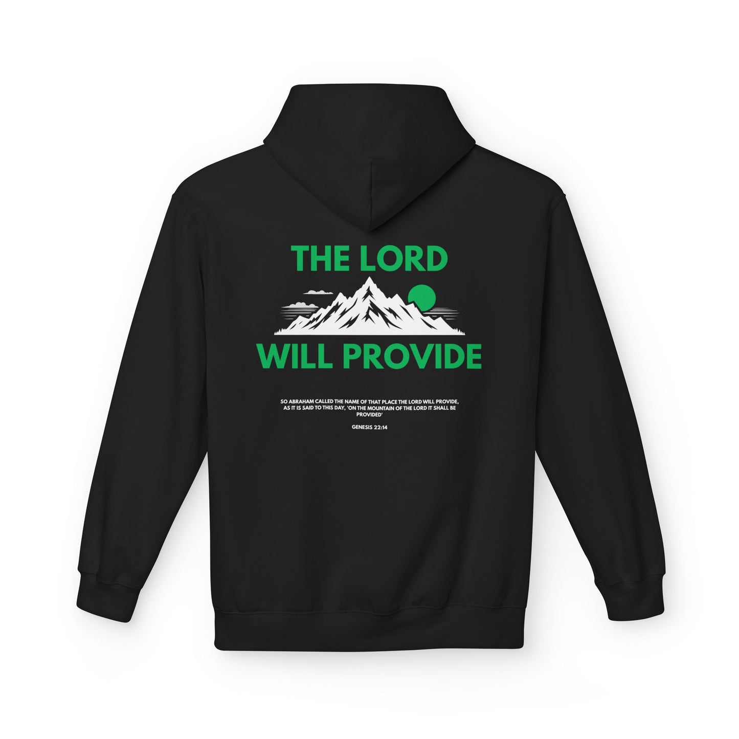 THE LORD WILL PROVIDE, Genesis 22:14, Unisex Midweight Softstyle Fleece Hoodie: Inspirational Christian Apparel (G)