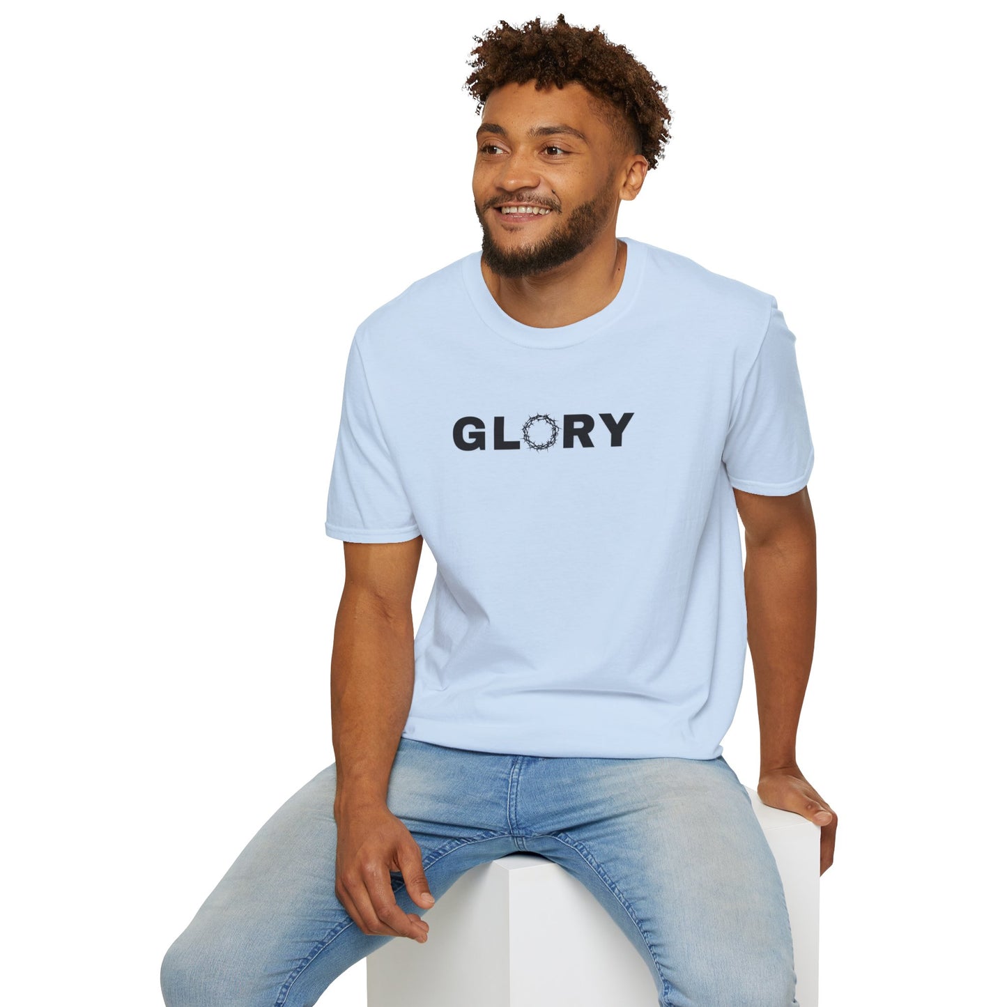 GLORY; Unisex Softstyle T-Shirt | Motivational Tee for Everyday Wear, Casual Fashion, Workout Apparel