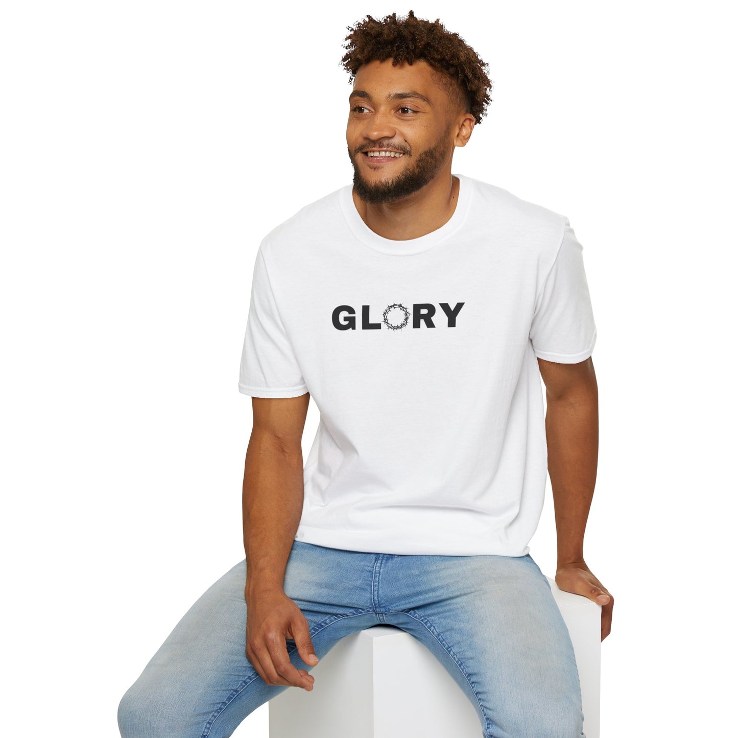 GLORY; Unisex Softstyle T-Shirt | Motivational Tee for Everyday Wear, Casual Fashion, Workout Apparel