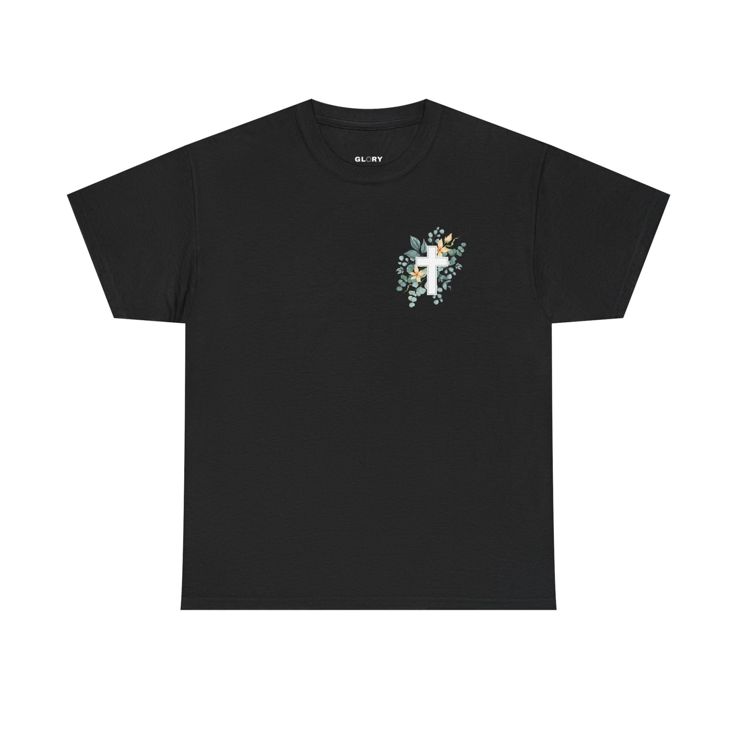 IN THE BEGINNING, Genesis 1:1, Faith-Inspired Floral Tee, Unisex Heavy Cotton T-Shirt